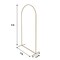 5 ft Gold Metal Floral Display Frame Round Top Backdrop Stand